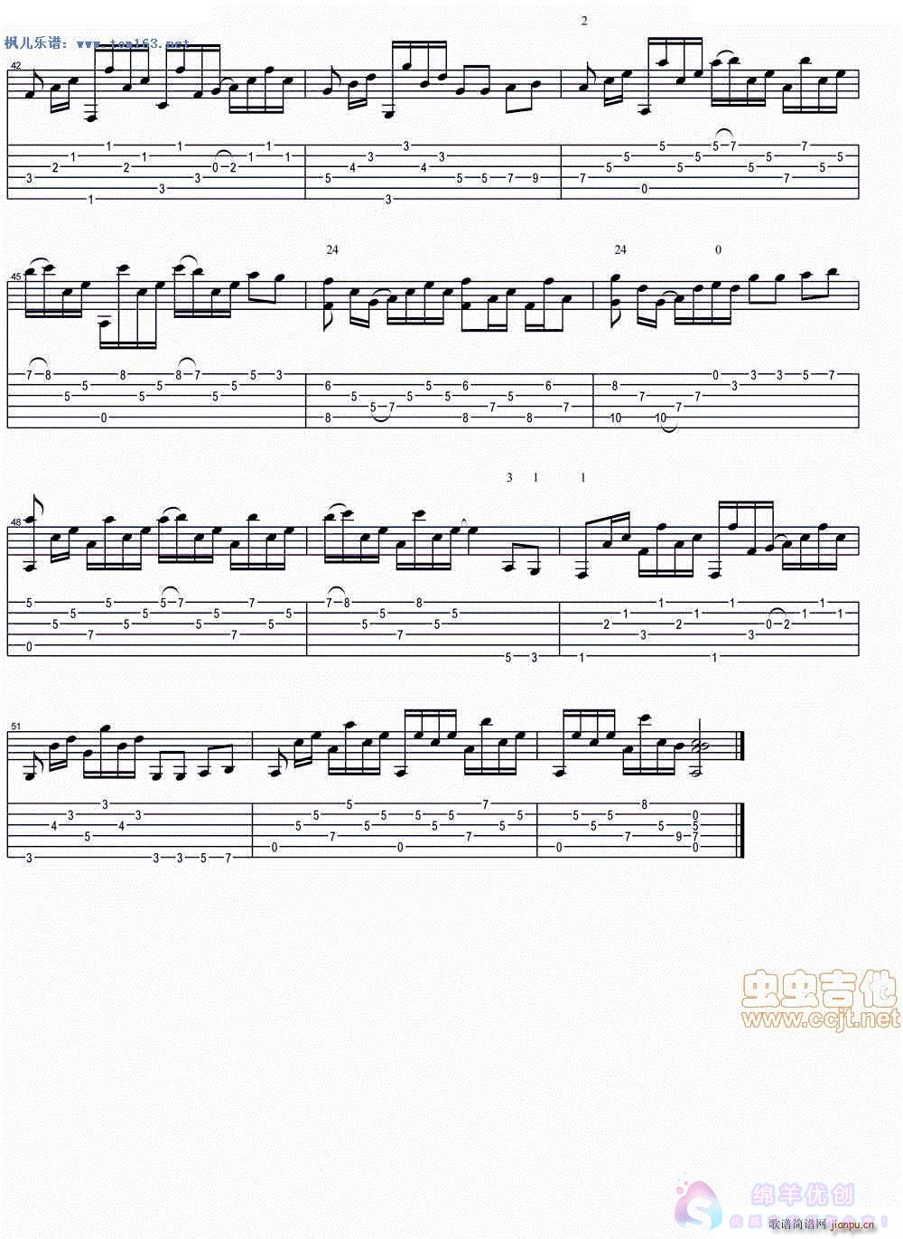 《Anak》指弹谱G调版4